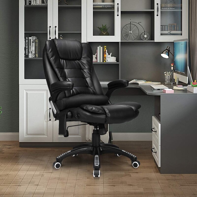 Ebern Designs Office HighBack Executive Ergonomic Heated Massage Chair & Reviews Wayfair